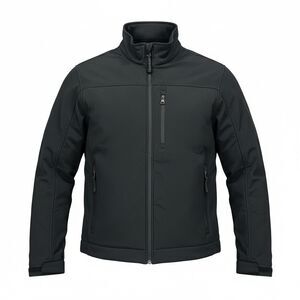 Weatherproof Soft Shell Full Zip Black Jacket Fleece Lined Men's Size Medium